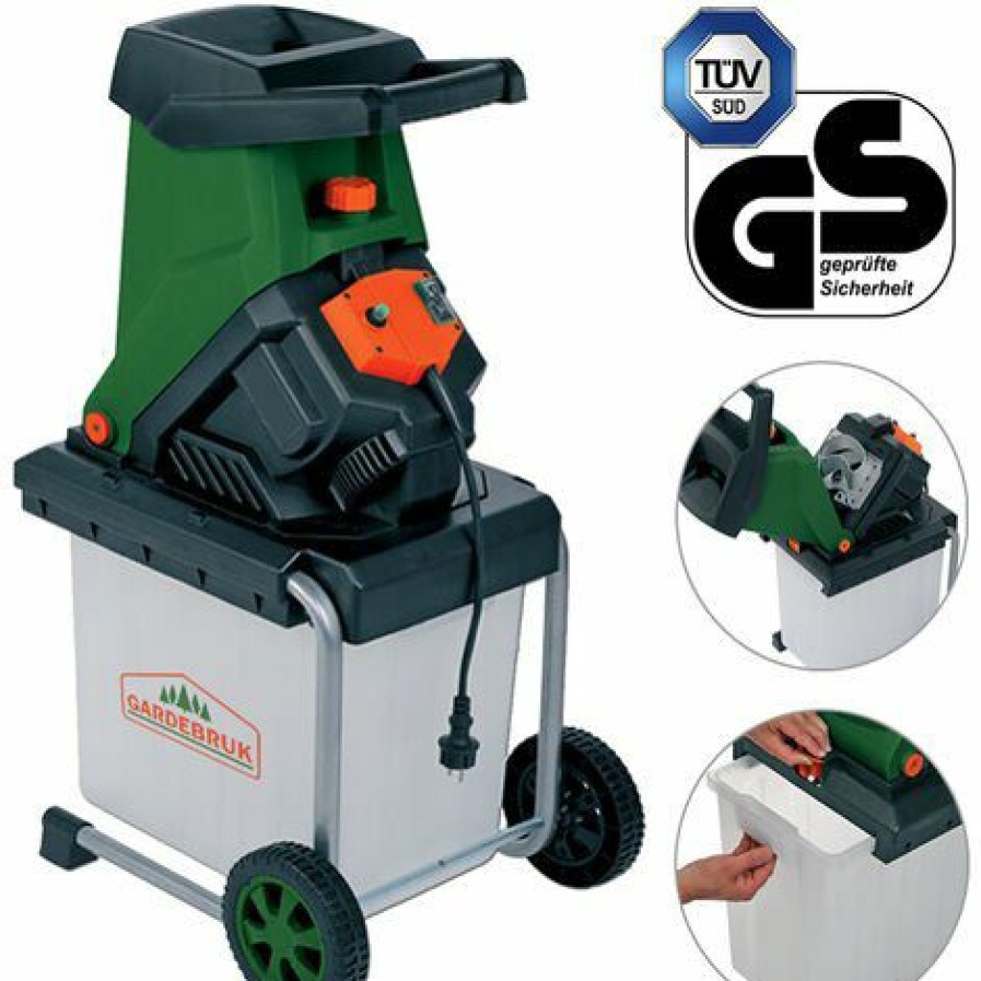 Gardebruk Messerhacksler Dbhc001 2500W Elektrisch 40 Mm Aststarke 50L Auffangbox Gartenhacksler Hacksler Schredder Holz Hot